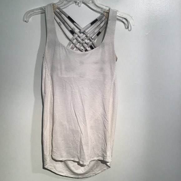 Lululemon Wild Tank White / Ghost Weave White Black - Picture 11 of 15
